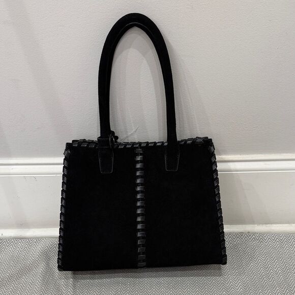 Dune London Genuine Leather Suede Black Handbag New - Picture 1 of 5